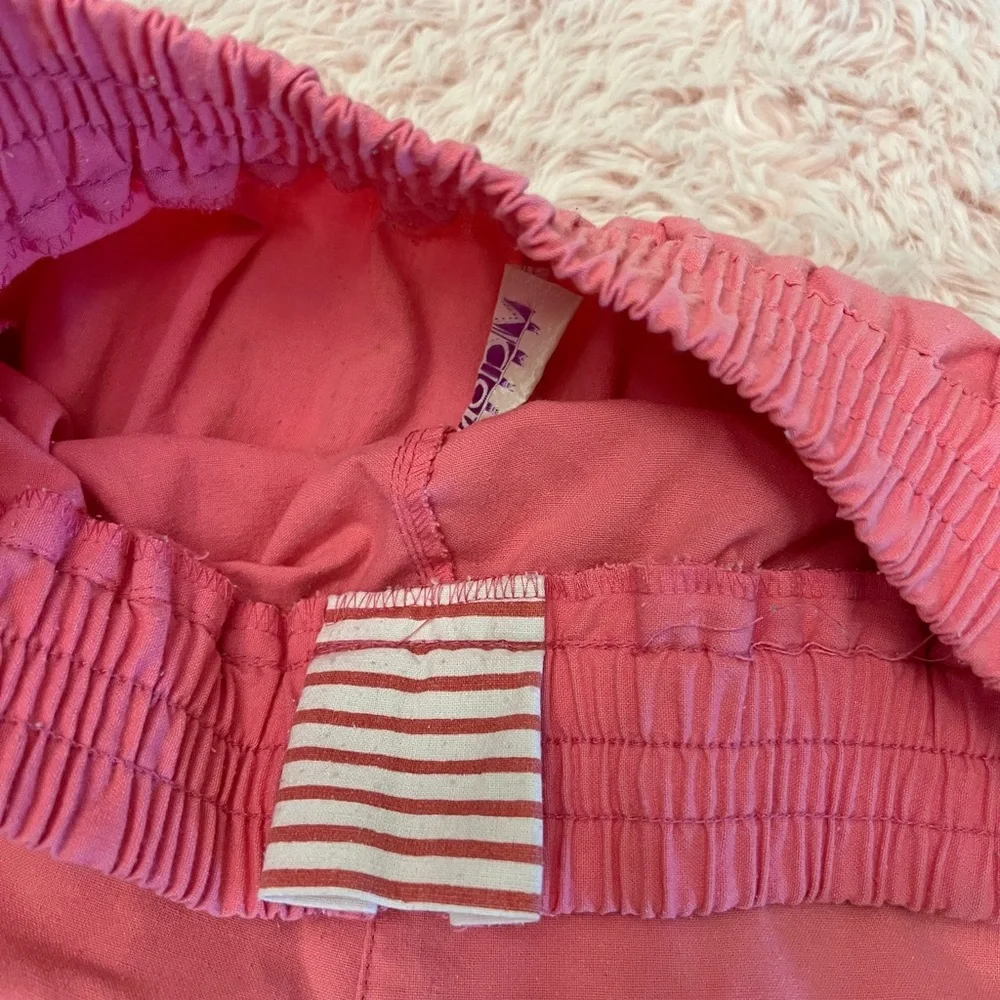 Victoria Harbor Vintage 80s 90s Pink White Stripe Pull On Shorts Sz M As‎ Is